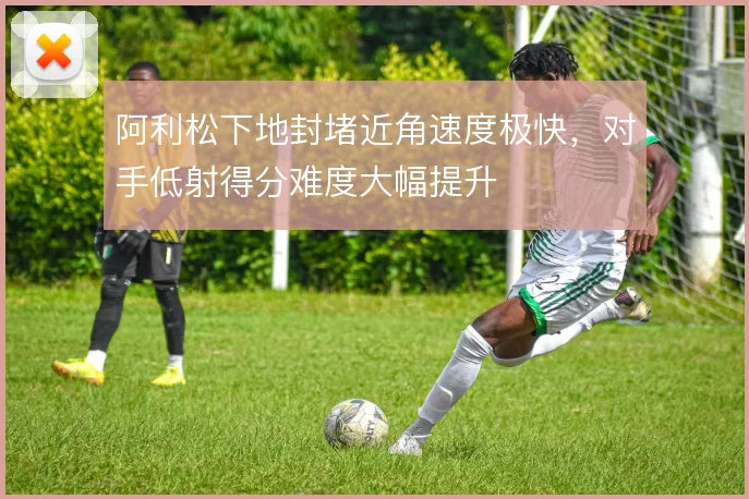 阿利松下地封堵近角速度极快，对手低射得分难度大幅提升